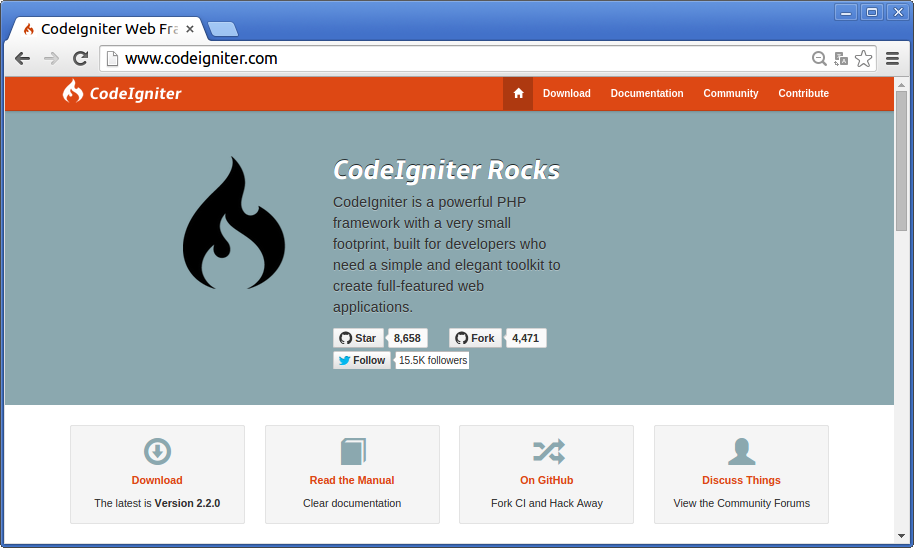 CodeIgniter公式サイト